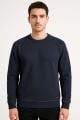 Bisiklet Yaka Çizgi Detaylı Uzun Kollu Erkek Triko Sweatshirt 5133 LACİVERT