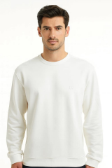 Uzun Kollu Hafif Kumaşlı Bisiklet Yaka Sweatshirt 757