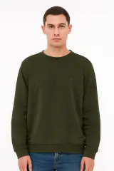 Uzun Kollu Hafif Kumaşlı Bisiklet Yaka Sweatshirt 757