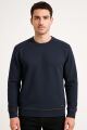 Bisiklet Yaka Çizgi Detaylı Uzun Kollu Erkek Triko Sweatshirt 5133 LACİVERT LACİVERT - XXL