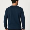 Bisiklet Yaka Uzun Kollu Viskon Karışımlı Regular Kesim Erkek Sweatshirt 95256-27 LACİVERT LACİVERT - S