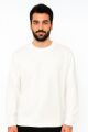 Bisiklet Yaka Uzun Kollu Viskon Karışımlı Regular Kesim Erkek Sweatshirt 95256-27 BEYAZ BEYAZ - L