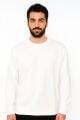 Bisiklet Yaka Uzun Kollu Viskon Karışımlı Regular Kesim Erkek Sweatshirt 95256-27 BEYAZ BEYAZ - XXL
