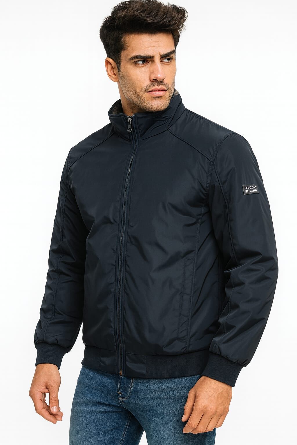 Uzun Kollu Yandan Cepli Fermuarlı Erkek Pars Mont 94055 LACİVERT