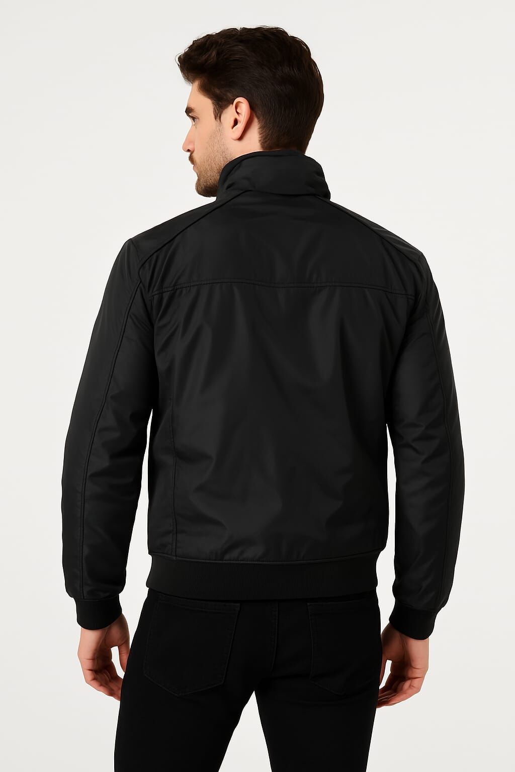 Uzun Kollu Yandan Cepli Fermuarlı Erkek Pars Mont 94055 SİYAH