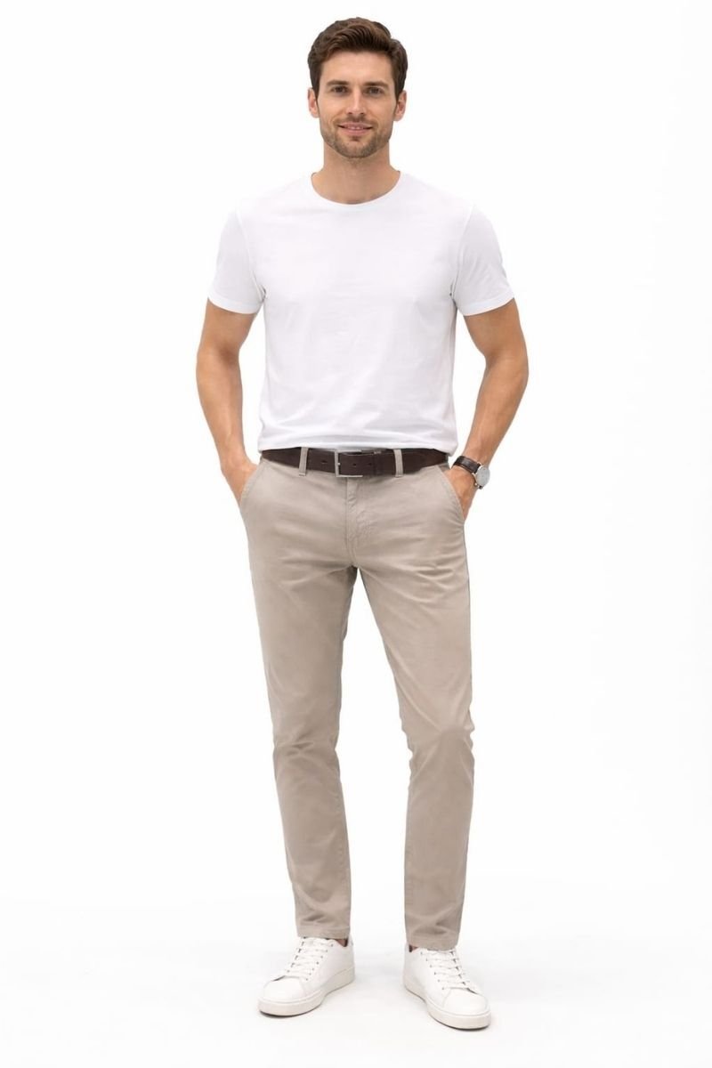 Chino Keten Erkek Pantolon Yazlık Rahat Kesim, Nefes Alabilir Şık Tasarım 1130 GRİ