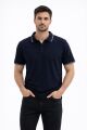 Polo Yaka Penye Erkek Tişört 95301 SİYAH SİYAH - XXL