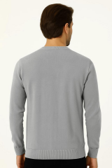 Bisiklet Yaka Pamuk Uzun Kollu  Erkek Triko Kazak 3912