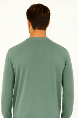 Bisiklet Yaka Pamuk Uzun Kollu  Erkek Triko Kazak 3912