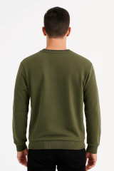 FBI Bisiklet Yaka Pamuk Karışımından Üretilmiş Dar Kesim Yakası Manşetleri ve Etek Ucu Ribanalı İçi Yumuşak Erkek  Sweatshirt 95116