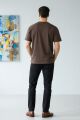 Bisiklet Yaka Erkek T-Shirt Oysho Kumaş İnce Rahat Yazlık Spor Günlük Tişört 95317 KAHVERENGİ KAHVERENGİ - S
