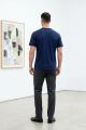Erkek Basic Tişört Bisiklet Yaka Rahat Oversize  95123 LACİVERT LACİVERT - M