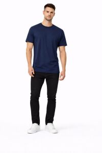 Erkek Basic Tişört Bisiklet Yaka Rahat Oversize  95123 LACİVERT LACİVERT - XL