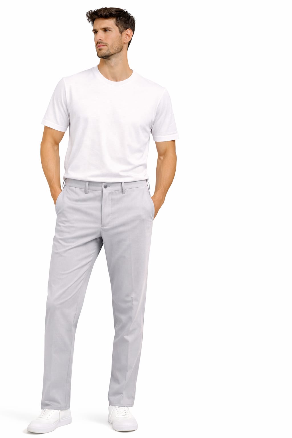 Dokulu Yandan Cepli Regular Fit Erkek Jogger Pantolon 83 GRİ GRİ - 31