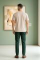 Erkek Basic Tişört Bisiklet Yaka Rahat Oversize   95123 GRİ GRİ - S