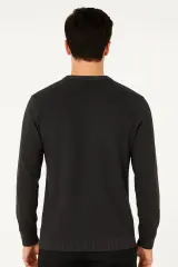 Uzun Kollu Bisiklet Yakalı Pamuklu Erkek Triko Kazak 93105