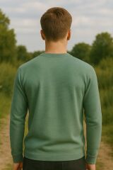 Bisiklet Yaka Erkek Sweatshirt Uzun Kollu 51664