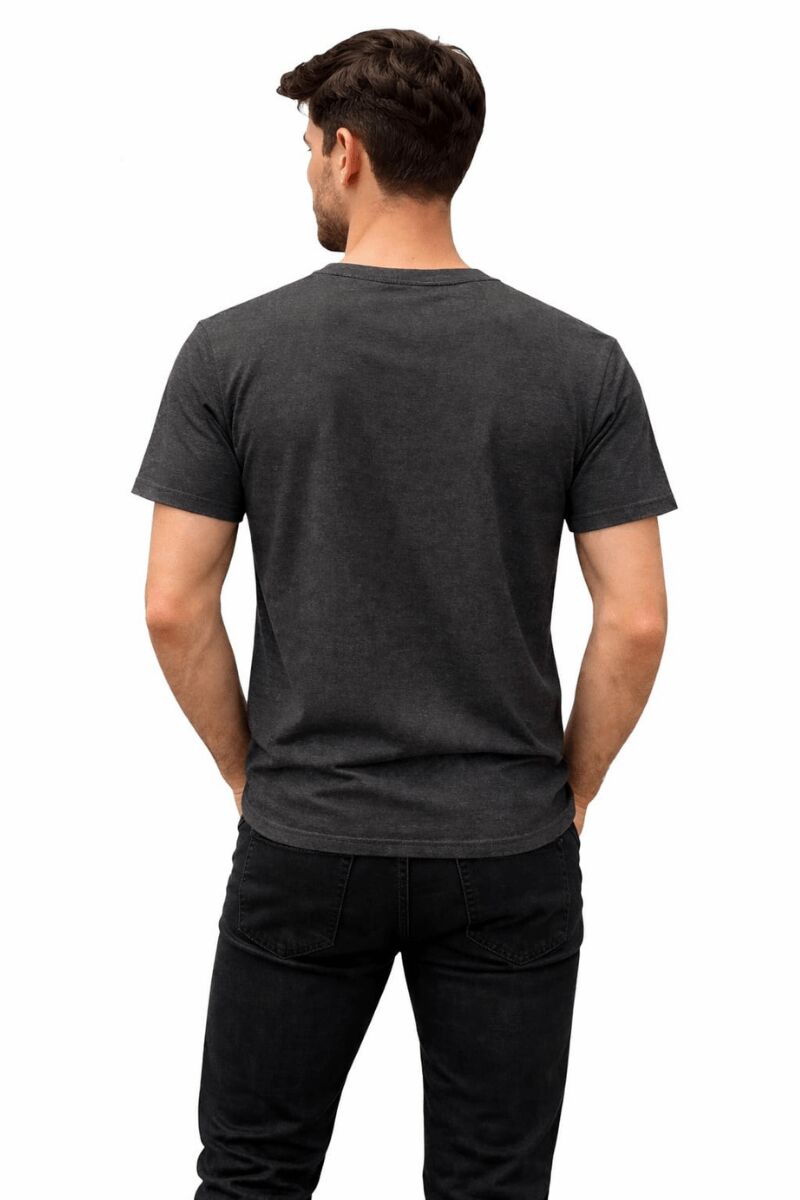 MEKA Erkek Unisex %100 Pamuk Basic Tişört – Regular Kesim Bisiklet Yaka Rahat ve Günlük T-Shirt ANTRASİT