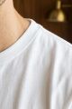 MEKA Bisiklet Yaka % 100 Pamuk Kumaş Düz Renk Rahat Kalıp Kısa Kol T-shirt BEYAZ BEYAZ - M