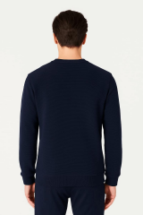 Bisiklet Yaka Pamuk Karışımından Üretilmiş Rahat Kesim Yumuşak Sweatshirt 95092